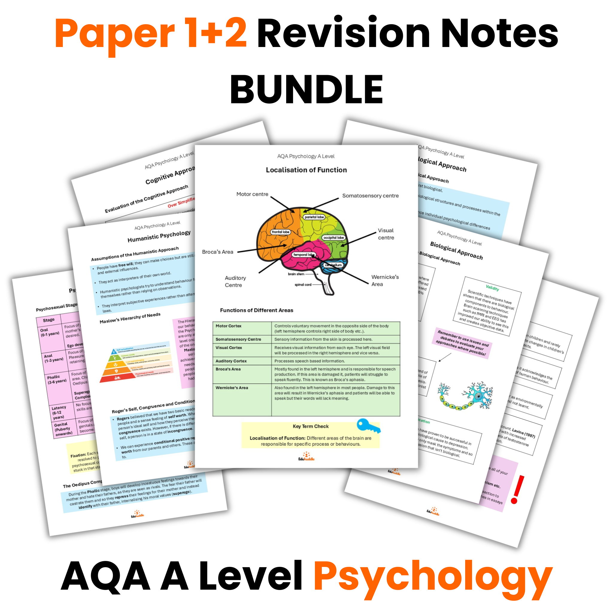 Paper 1 and Paper 2 Revision Notes BUNDLE | A Level Psychology (AQA)