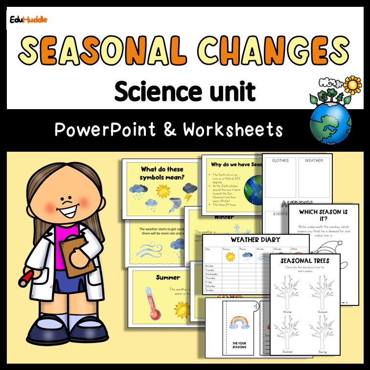 Seasonal Changes Lesson Pack | Science PowerPoint and Worksheets | Year 1
