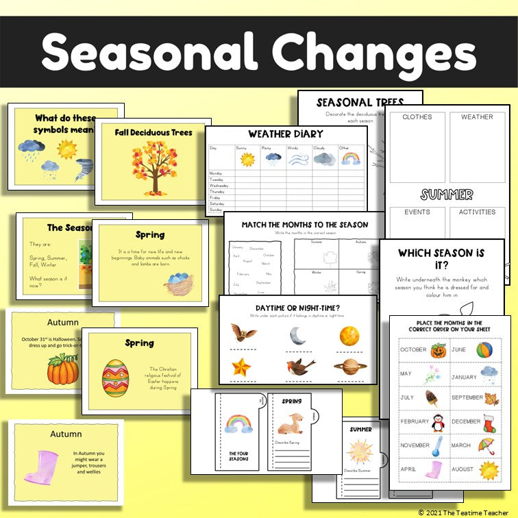 Seasonal Changes Lesson Pack | Science PowerPoint and Worksheets | Year 1