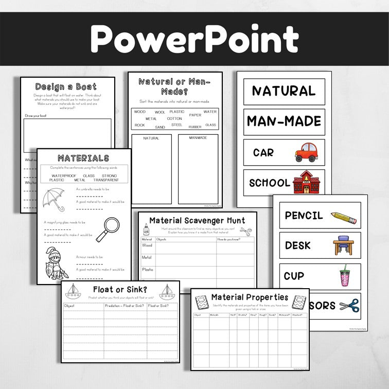 Everyday Materials Lesson Pack | Science PowerPoint and Worksheets | Year 1