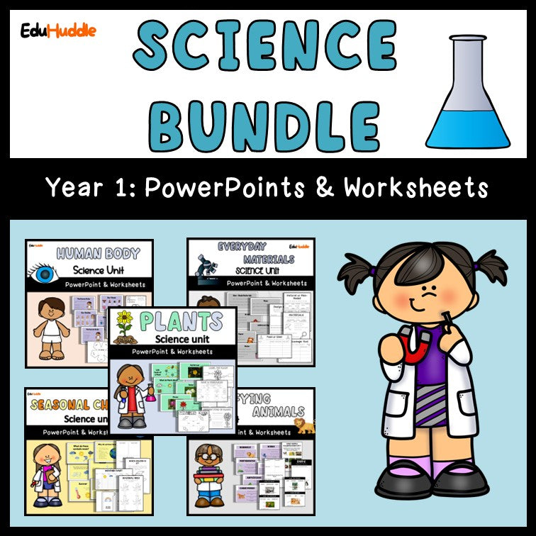 Year 1 Science BUNDLE | Science PowerPoint and Worksheets |